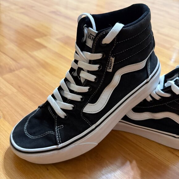 Vans Shoes - Vans Sanitized Sk8 Hi Shoes Sneaker Black White Women 8.5 High Top Skate